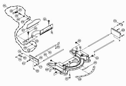 Fig-2 Diagram and Parts List for 707100  Jet Table Saw