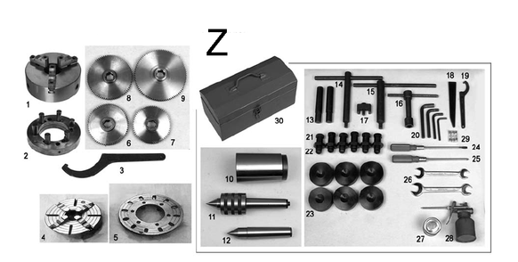 Fig-25 Diagram and Parts List for 321860  Jet Lathe