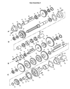 Gear Assembly Ii Diagram and Parts List for 321459 GH-1340W Jet Lathe
