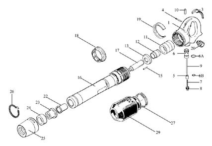 Fig-0 Diagram and Parts List for 550610  Jet Riveter