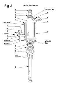 Fig-10 Diagram and Parts List for 354030  Jet Drill Press