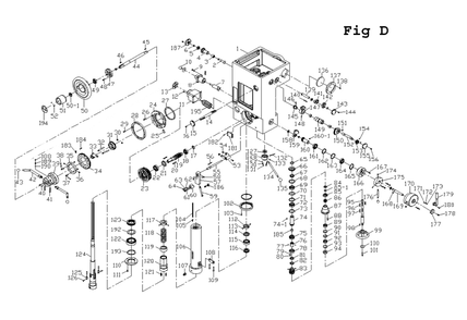 Fig-6 Diagram and Parts List for J-1600R-4 320039 Jet Mill