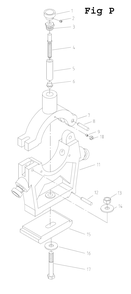 Fig-16 Diagram and Parts List for GH-1340W-1 321126 Jet Lathe