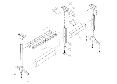 Fig-0 Diagram and Parts List for JWL-1221VS 719203 Jet Tool Stand & Cart