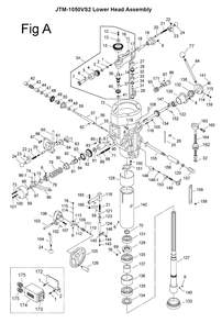 Fig-1 Diagram and Parts List for 691050  Jet Mill