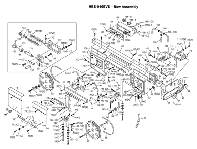 Fig-1 Diagram and Parts List for 424469  Jet Table Saw