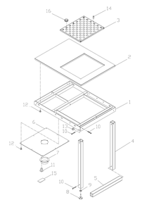 Page 1 Diagram and Parts List for 708403K  Jet Tool Stand & Cart