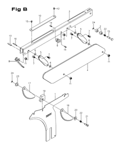Fig-1 Diagram and Parts List for 708546PK  Jet Table Saw