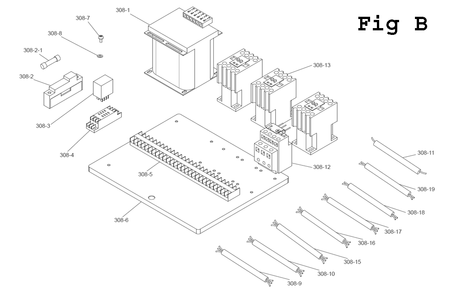 Fig-2 Diagram and Parts List for EHB-1018VM 891070 Jet Table Saw