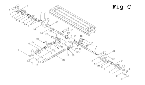 Fig-3 Diagram and Parts List for JTM-1054R 691921 Jet Mill