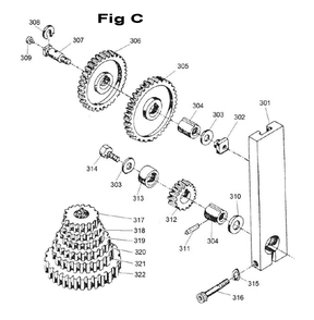 Fig-14 Diagram and Parts List for 321379  Jet Lathe