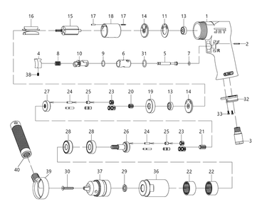 Fig-0 Diagram and Parts List for 505601  Jet Drill