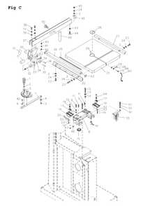 Fig-3 Diagram and Parts List for 708755B  Jet Table Saw