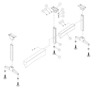 Fig-0 Diagram and Parts List for JWL-1015 719103 Jet Tool Stand & Cart