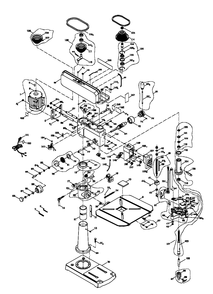 Page 1 Diagram and Parts List for 354173  Jet Drill Press