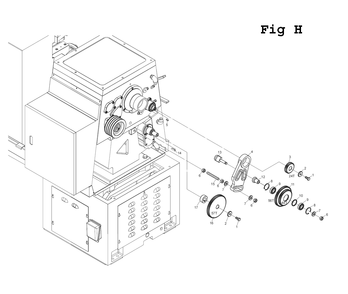 Fig-15 Diagram and Parts List for EGH-21220 892653 Jet Lathe