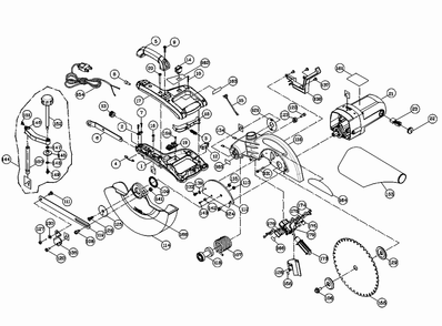 Fig-0 Diagram and Parts List for 707100  Jet Table Saw
