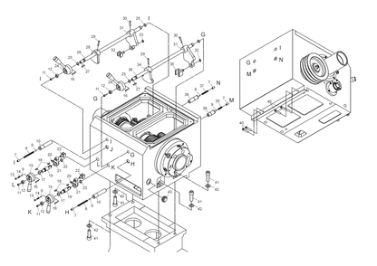 Fig-0 Diagram and Parts List for EGH-1740 892509 Jet Lathe