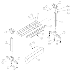Part Location Diagram of JT9-JWL1221VS-407 Jet TOOL TRAY