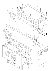 Fig-20 Diagram and Parts List for E-1236VS 892303 Jet Lathe