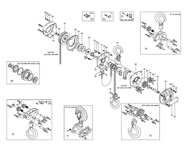Page 1 Diagram and Parts List for 101702  Jet Hoist & Winch