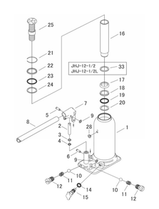 Fig-0 Diagram and Parts List for JHJ-8 453308 Jet Hand Truck & Dolly
