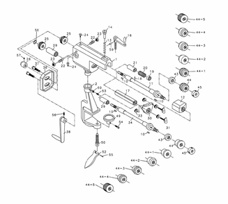 Fig-0 Diagram and Parts List for 756022  Jet Bench Grinder