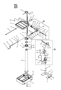 Part Location Diagram of 5516859 Jet Table Raiser Shaft