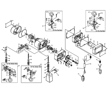 Page 1 Diagram and Parts List for 110515  Jet Hoist & Winch