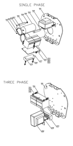 Electrical Components Diagram and Parts List for 262250 5ET-3C Jet Hoist & Winch