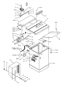 Fig-3 Diagram and Parts List for 708663PK  Jet Table Saw