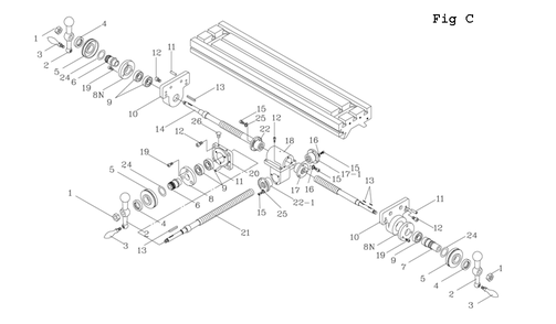 Fig-1 Diagram and Parts List for JTM-1054R 692226 Jet Mill