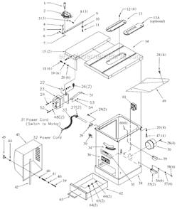 Part Location Diagram of JT9-JTAS10DX-31 Jet POWER CORD