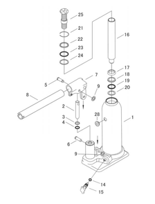 Fig-0 Diagram and Parts List for JHJ-12-1-2 453312 Jet Hand Truck & Dolly