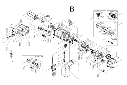 Fig-2 Diagram and Parts List for 311500  Jet Hoist & Winch