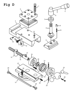 Fig-8 Diagram and Parts List for E-1340VS 892414 Jet Lathe