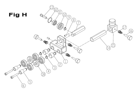 Fig-8 Diagram and Parts List for 714750  Jet Table Saw