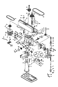 Page 1 Diagram and Parts List for 354169  Jet Drill Press