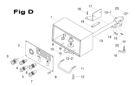 Fig-1 Diagram and Parts List for 698064  Jet Mill