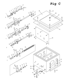 Fig-3 Diagram and Parts List for GH-1640ZX 321439 Jet Lathe