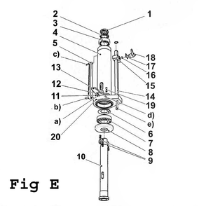 Fig-13 Diagram and Parts List for J-A3008M-PF2 354036 Jet Drill Press