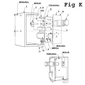 Fig-7 Diagram and Parts List for J-A2608M-PF4 354031 Jet Drill Press