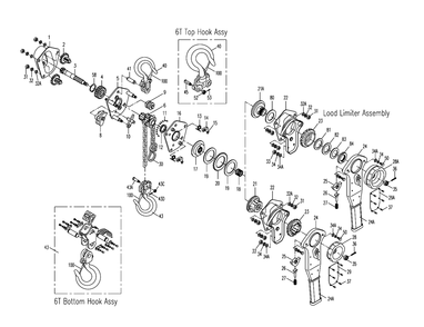 Page 1 Diagram and Parts List for 187885  Jet Hoist & Winch