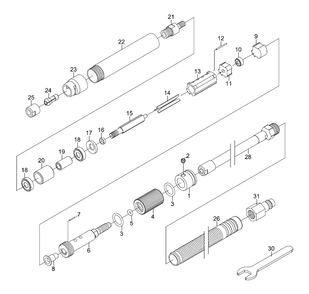 Fig-0 Diagram and Parts List for 505400  Jet Grinder