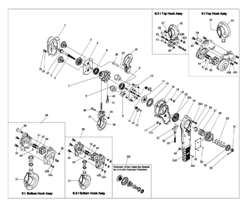 Page 1 Diagram and Parts List for 225005  Jet Hoist & Winch