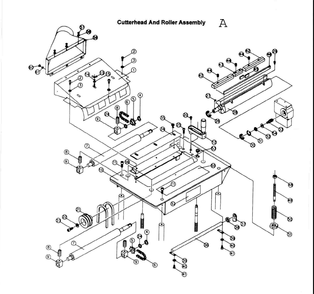 Fig-1 Diagram and Parts List for 708524  Jet Planer Jointer