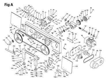 Fig-2 Diagram and Parts List for EHB-1018VMH 891080 Jet Table Saw