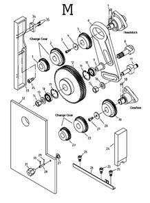 Fig-13 Diagram and Parts List for 321142  Jet Lathe