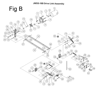 Fig-2 Diagram and Parts List for 727300B  Jet Table Saw