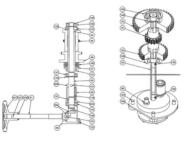Fig-1 Diagram and Parts List for J-2350 354052 Jet Drill Press